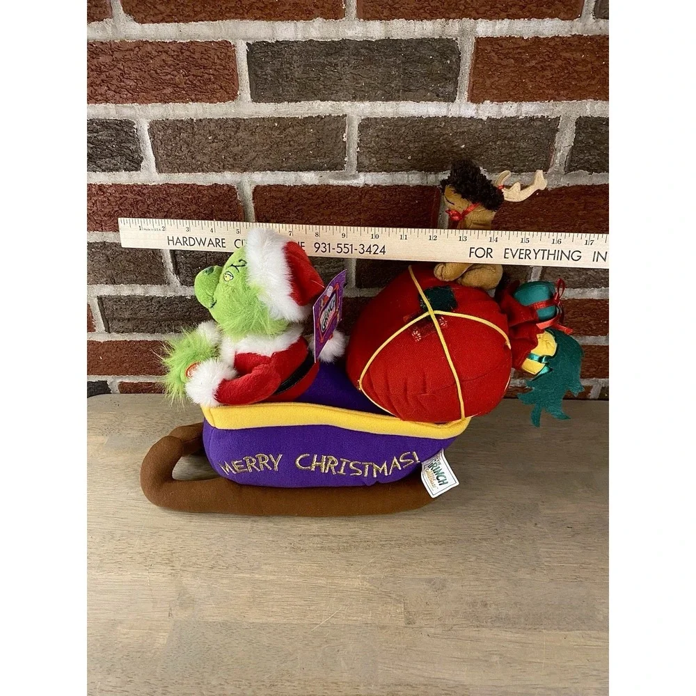How The Grinch Stole Christmas Singing Sleigh Plush Beverly Hills W/ Tags